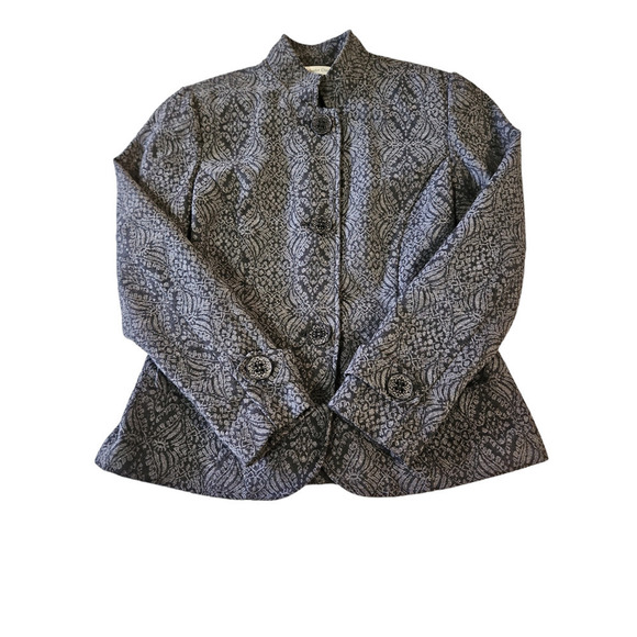 Coldwater Creek Women's Mandarin Collar Button Jacket Sz 8 - Picture 3 of 9